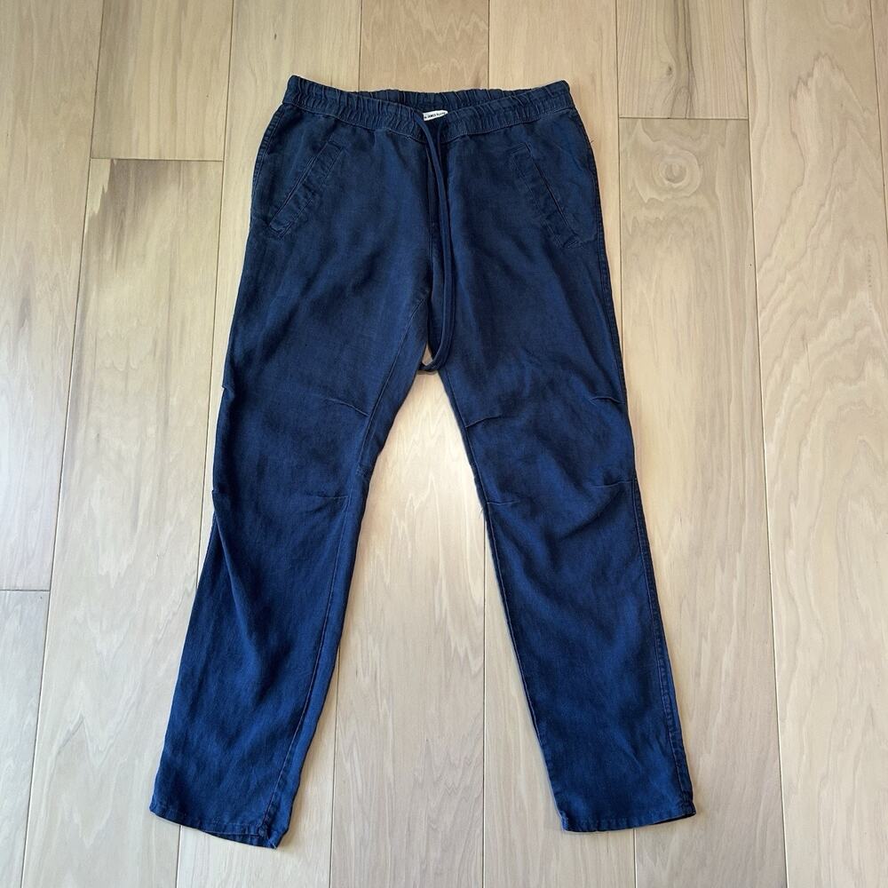 James Perse Standard Linen Jogger Washed Blue Pant Women’s